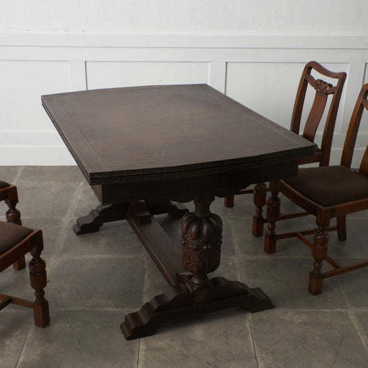 西欧アンティーク ドローリーフ ダイニングテーブル