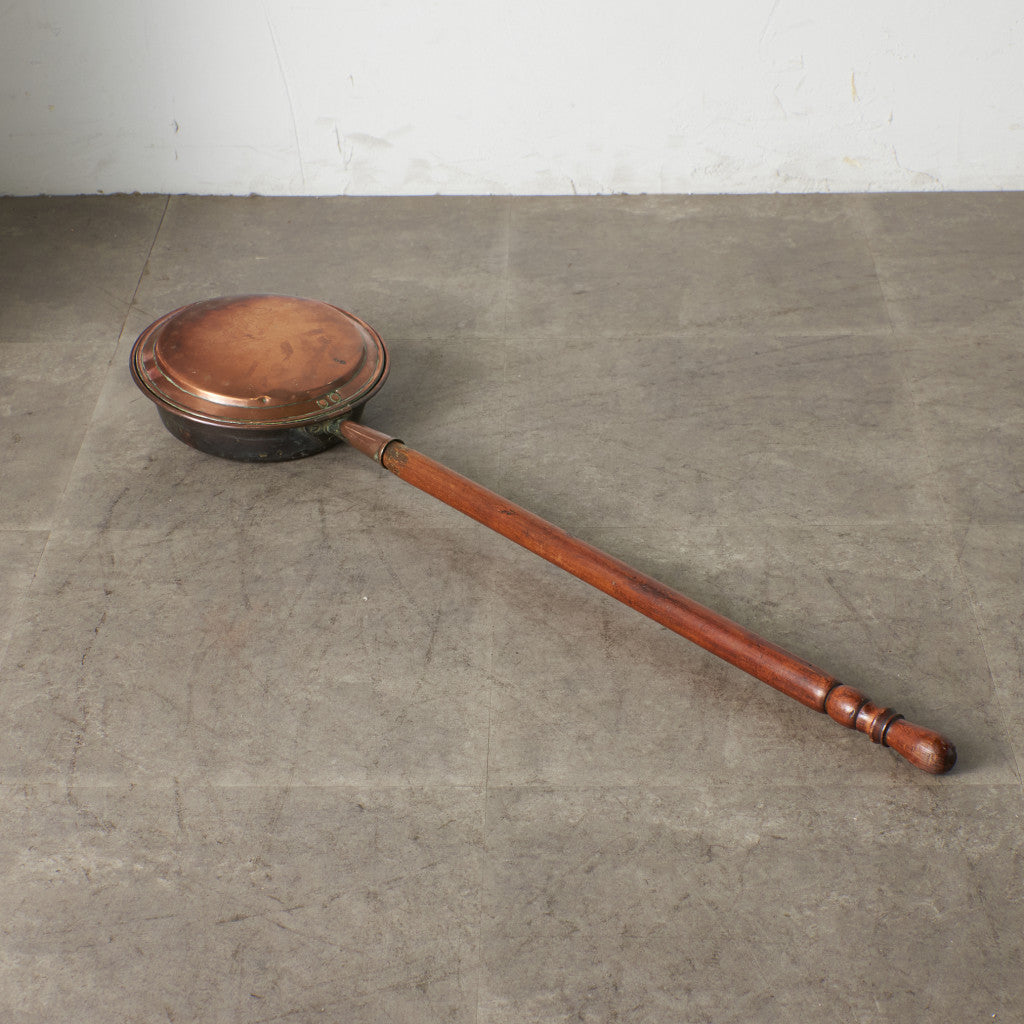 英国アンティーク 銅製 ベッドウォーミングパン