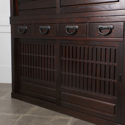 松尾博昭作 欅材 水屋箪笥