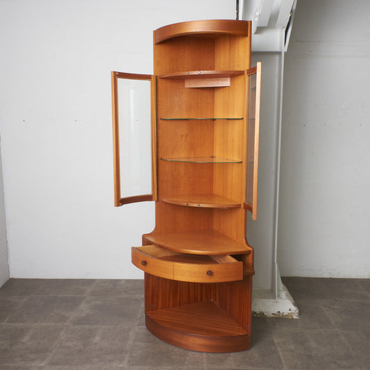 十字扉 ヴィンテージ トールコーナーキャビネット