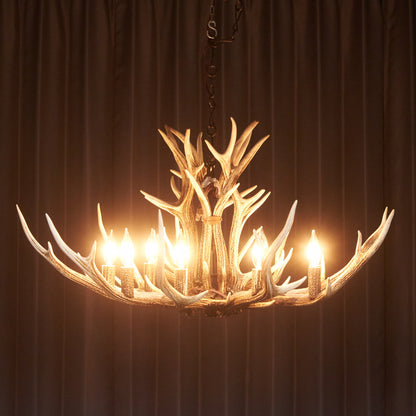 鹿角シャンデリア 9灯式