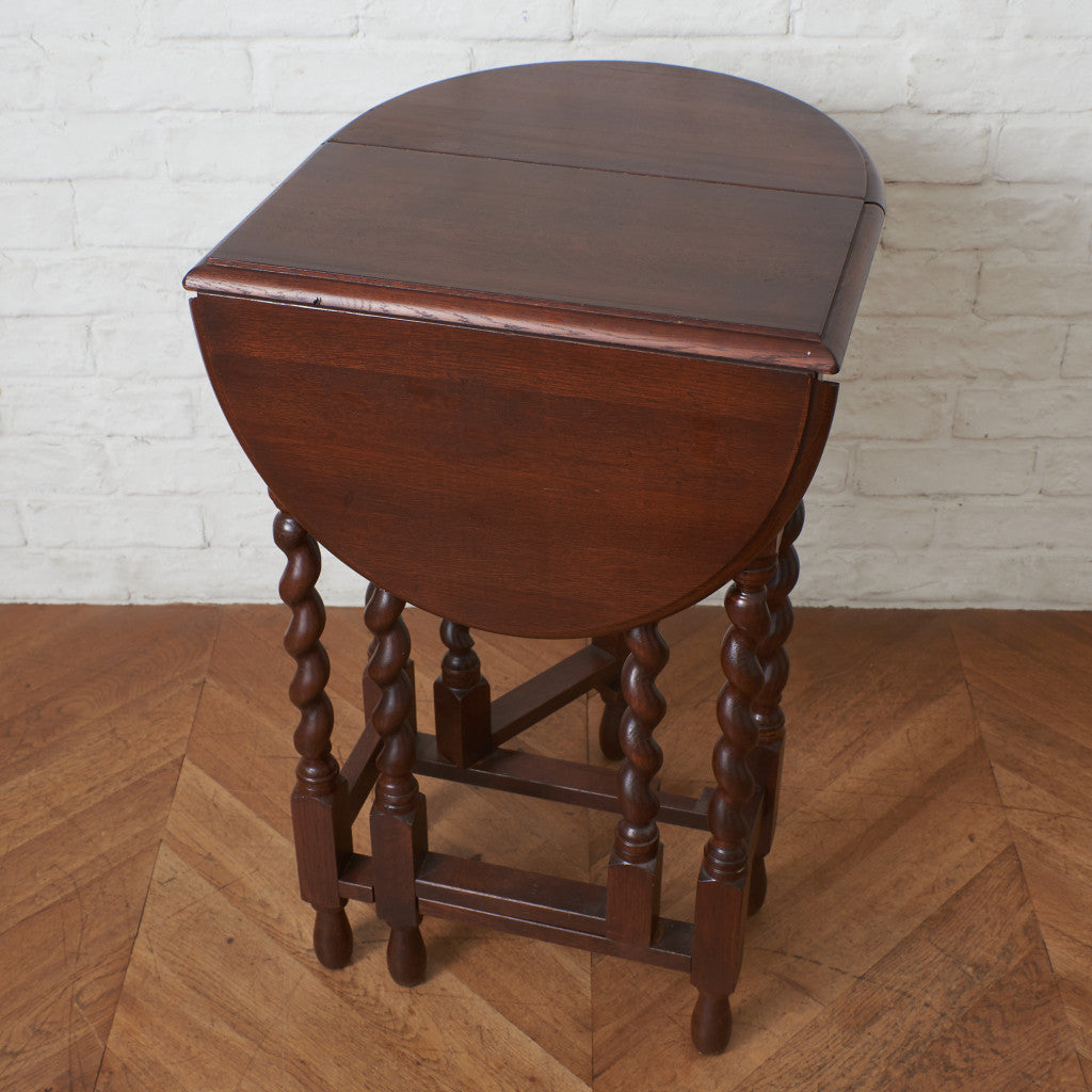 アンティーク ドロップリーフ ゲートレッグテーブル