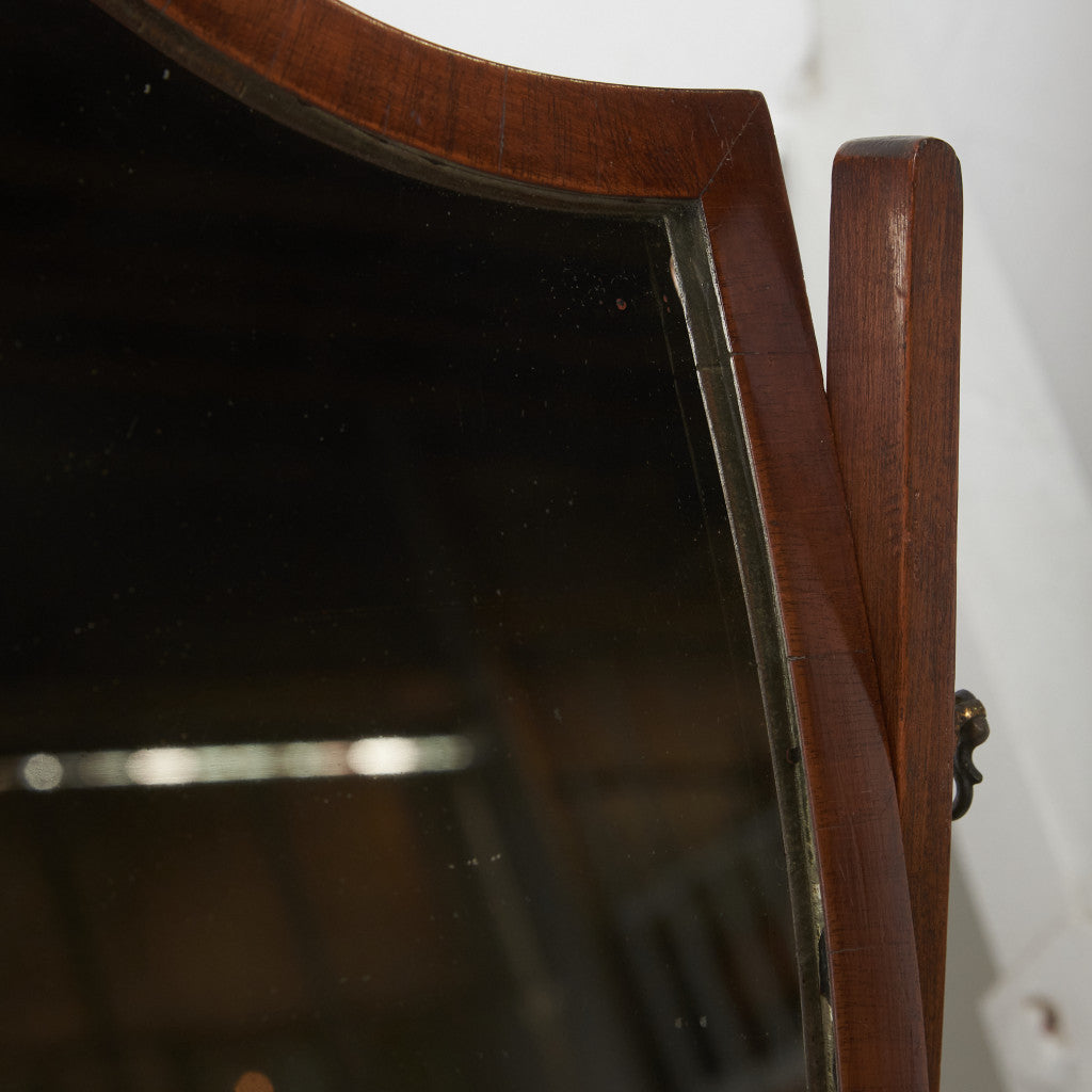 英国アンティーク マホガニー材 スタンドミラー