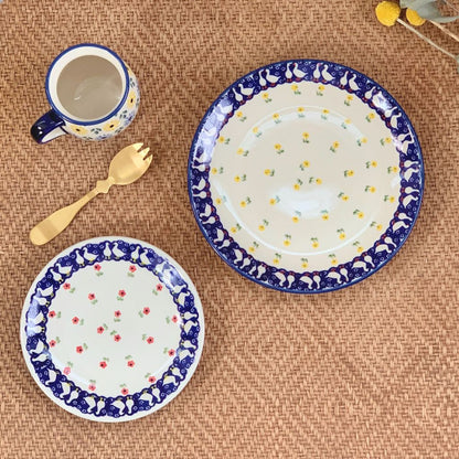 ポーリッシュポタリー プレート アヒル 赤 17cm