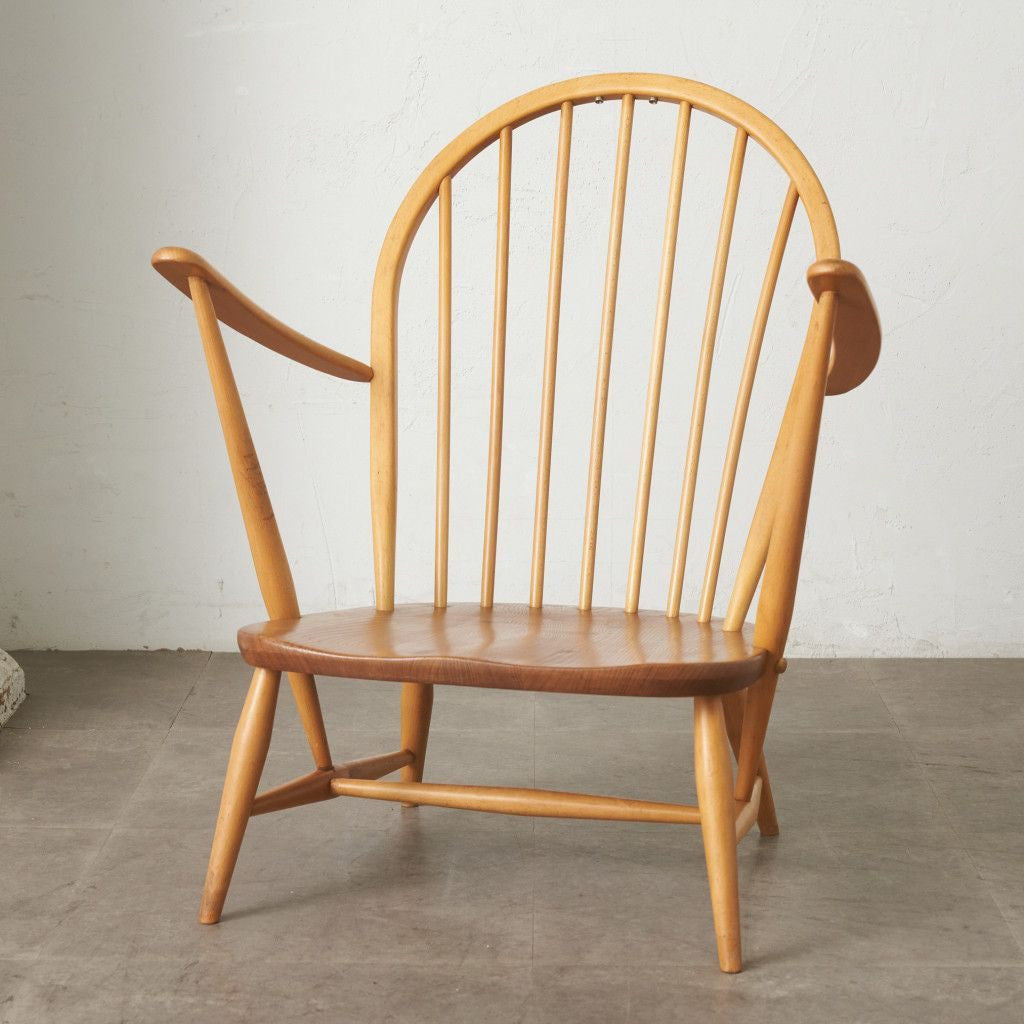 M▼アンティーク ヴィンテージ イージーチェア スリッパ―チェア 1960-70's ハンガリー製 ヴィンテージ ファブリック イージー