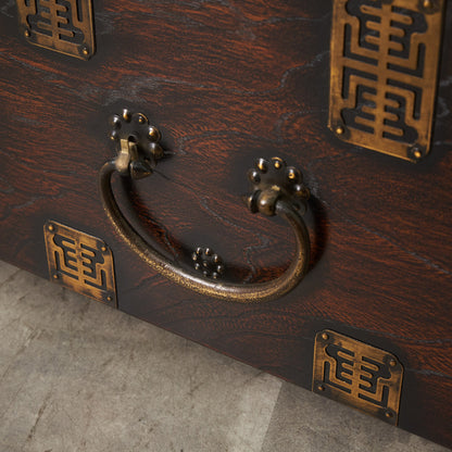 李朝家具 無垢材古鉄金具 半閉櫃