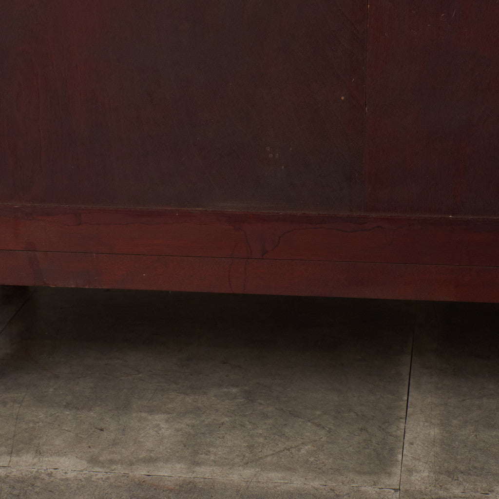 アンティーク ストリップド加工 ガラスキャビネット