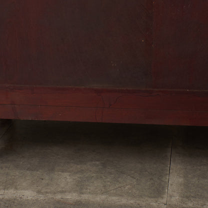 アンティーク ストリップド加工 ガラスキャビネット