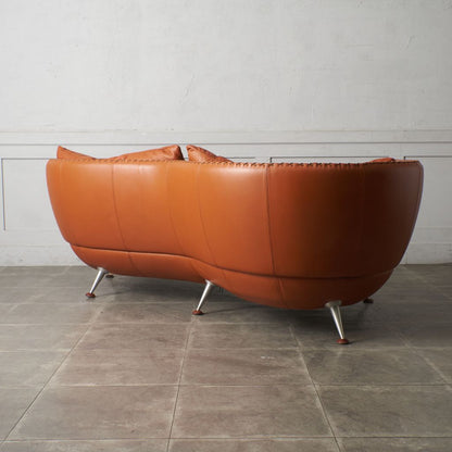 カウチソファ 総本革張り DS-102