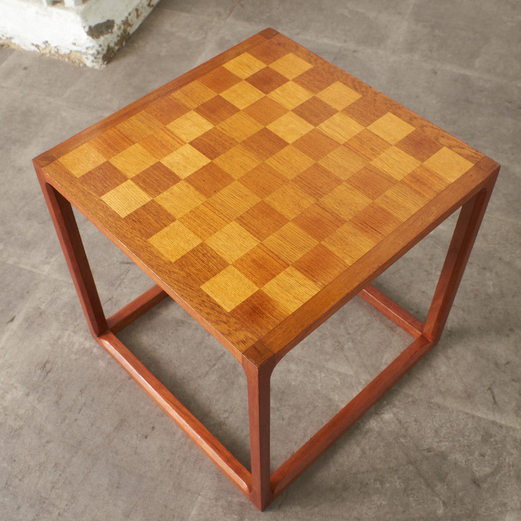 英国ヴィンテージ チェス駒付き チェスサイドテーブル