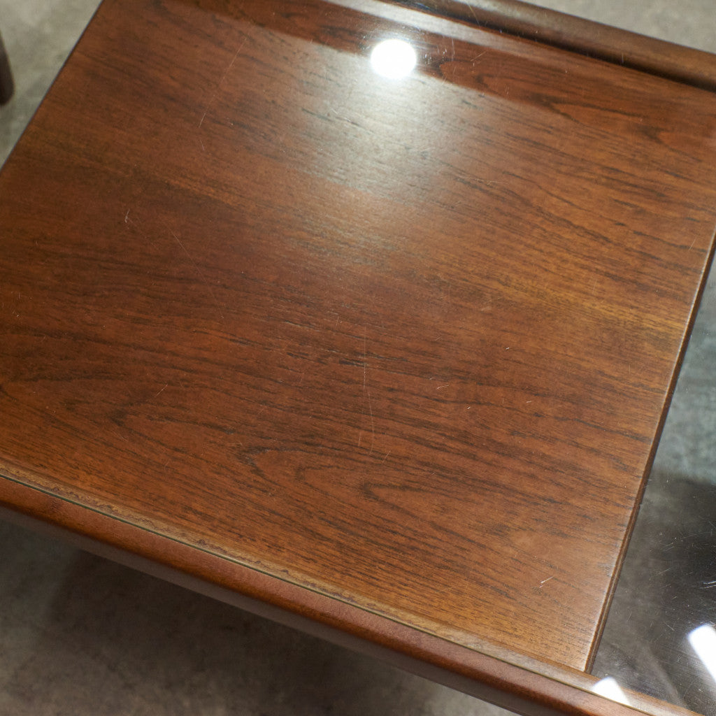 ロングジョン ガラストップ コーヒーテーブル