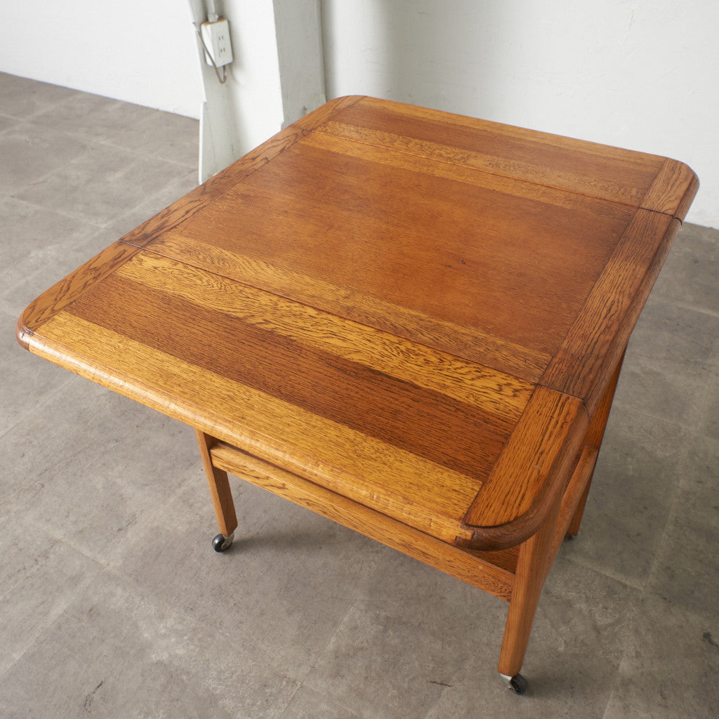 英国アンティーク ドロップリーフ ティートローリー