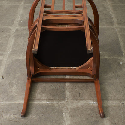 アールヌーボー ハイバック アームチェア / 張替済