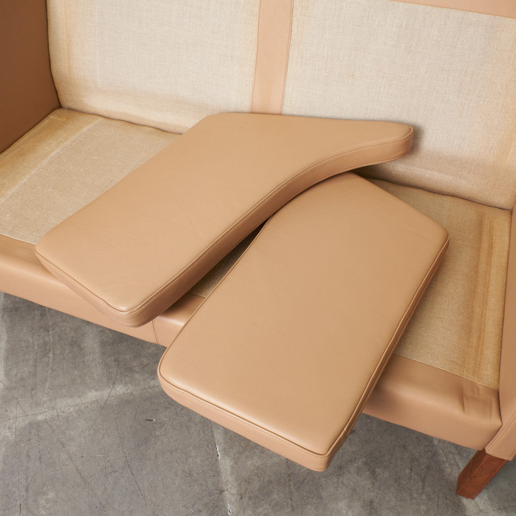 ETON 本革張り 2人掛けソファ