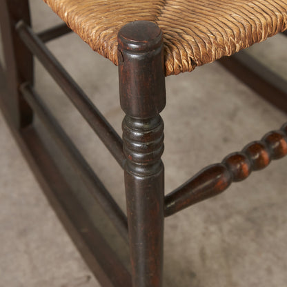 英国アンティーク ラッシュシート ロッキングチェア