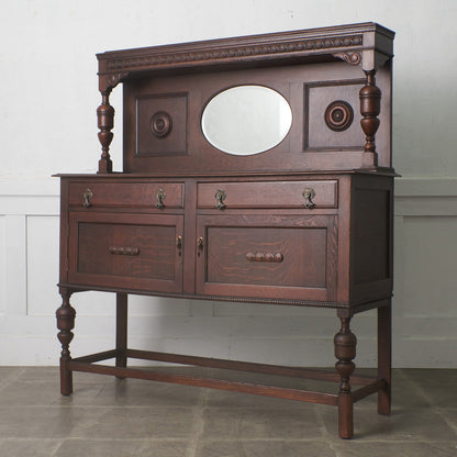 英国アンティーク ミラーバックサイドボード