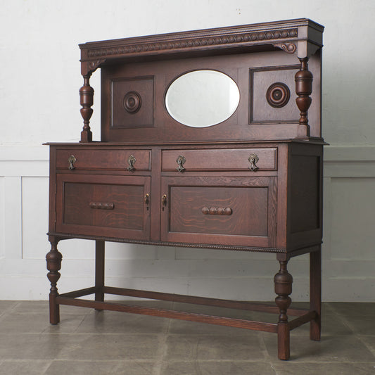 英国アンティーク ミラーバックサイドボード