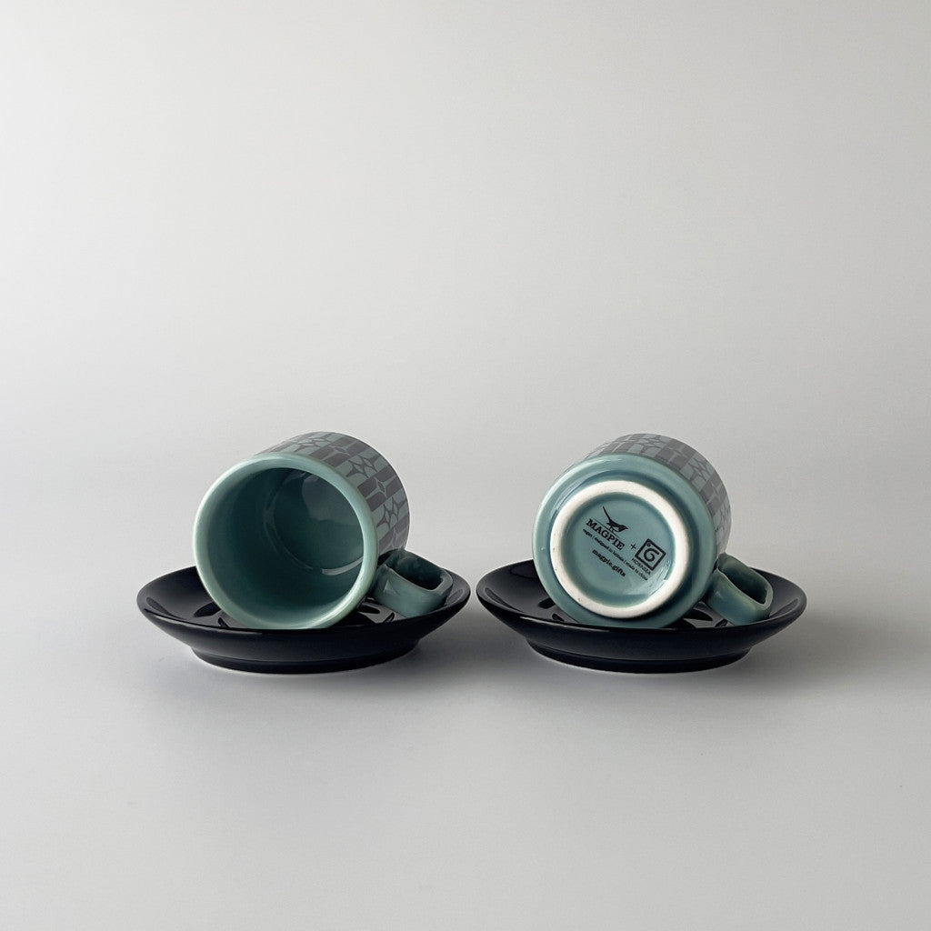Hornsea エスプレッソカップ&ソーサー 2セット Geo