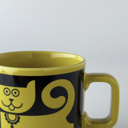 Hornsea x Magpie マグカップ  Cat & Pirhana Chartreuse