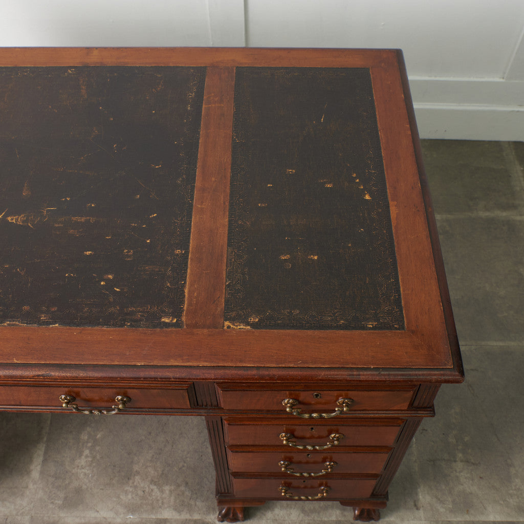 西欧アンティーク 両袖デスク