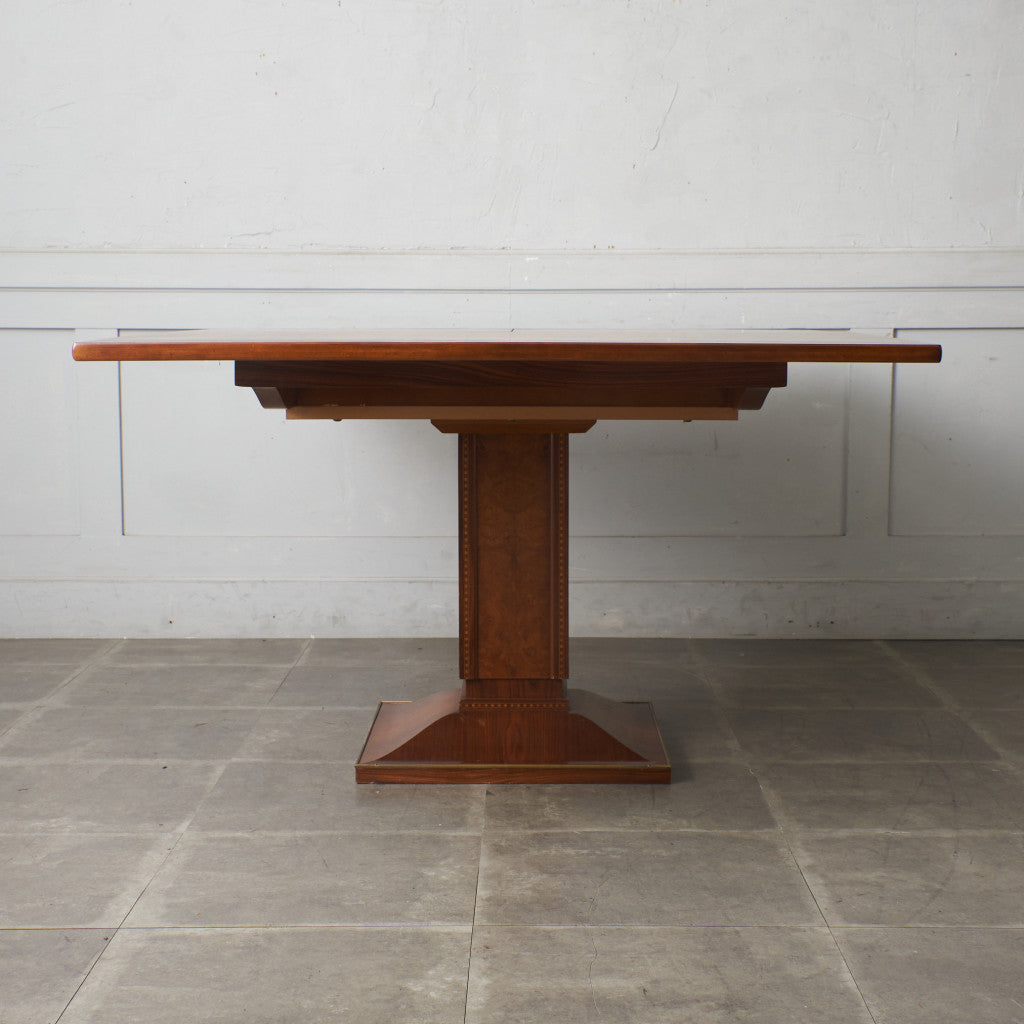 クラシック 木象嵌 エクステンションダイニングテーブル