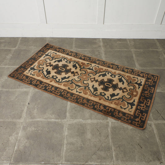 十字唐草 手織り 絨毯