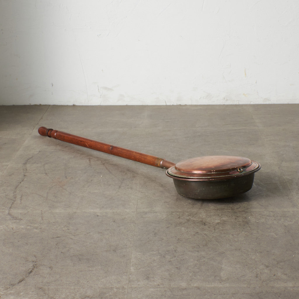 英国アンティーク 銅製 ベッドウォーミングパン