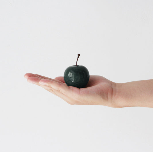 ストーンオブジェ Marble Apple ジェードグリーン Small