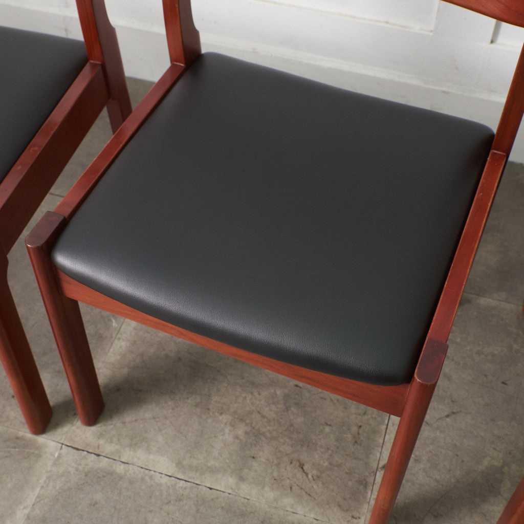 BRASILEIRA ダイニングチェア 4脚セット/ 張替済