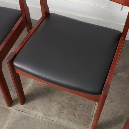 BRASILEIRA ダイニングチェア 4脚セット/ 張替済