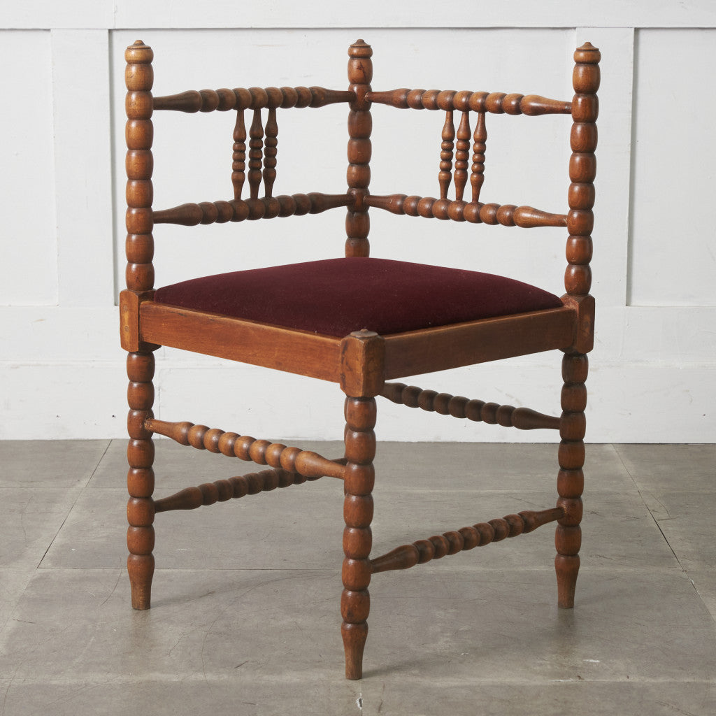 英国アンティーク ボビンフレームコーナーチェア