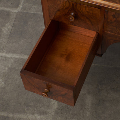 アンティーク ウォールナット材 両袖デスク