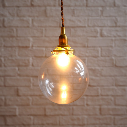 ガラス ラウンドクリア ペンダントライト