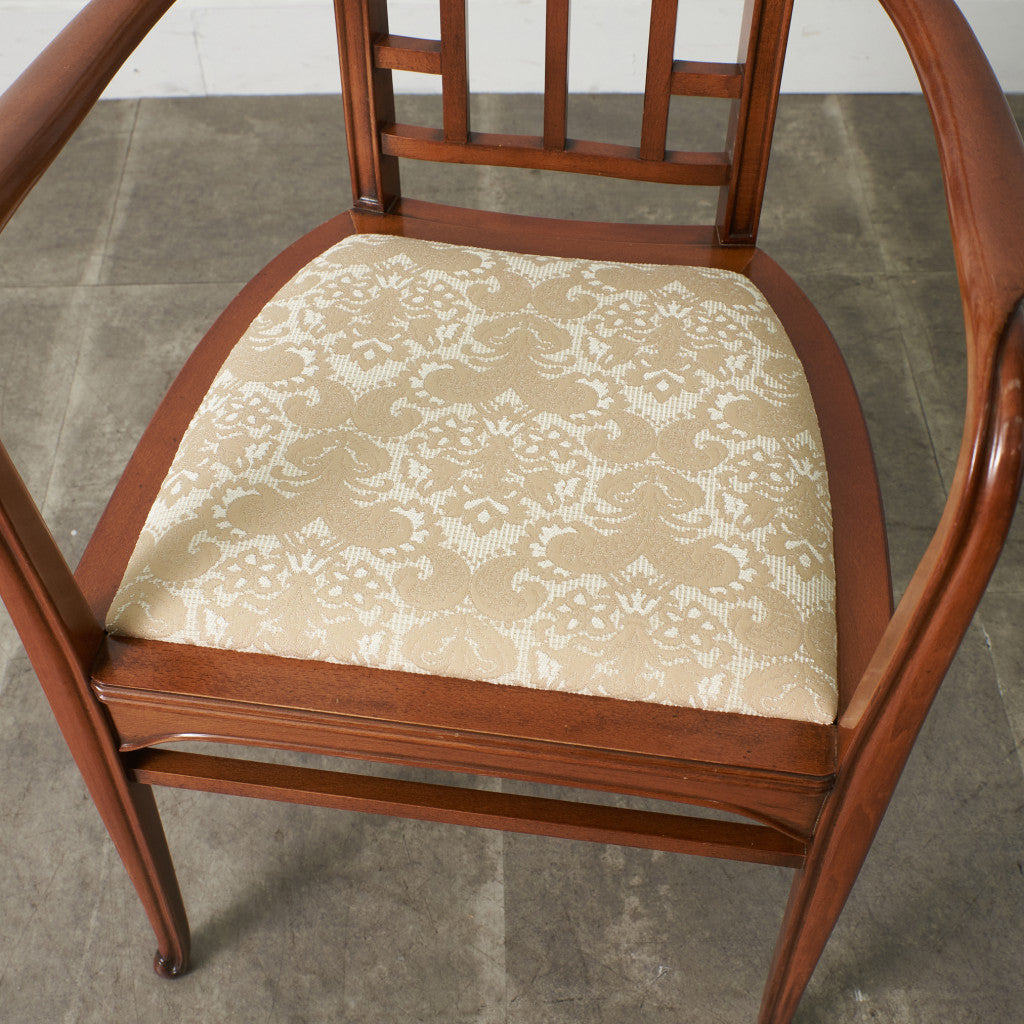 アールヌーボー ハイバック アームチェア / 張替済