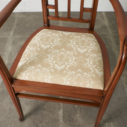 アールヌーボー ハイバック アームチェア / 張替済