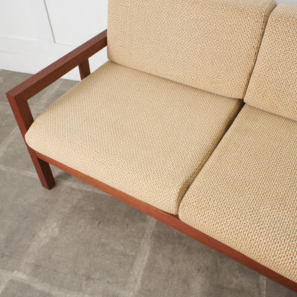 ヴィンテージ チーク材 3人掛けソファ