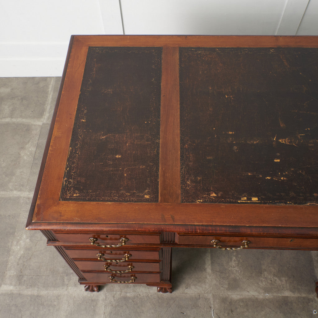 西欧アンティーク 両袖デスク