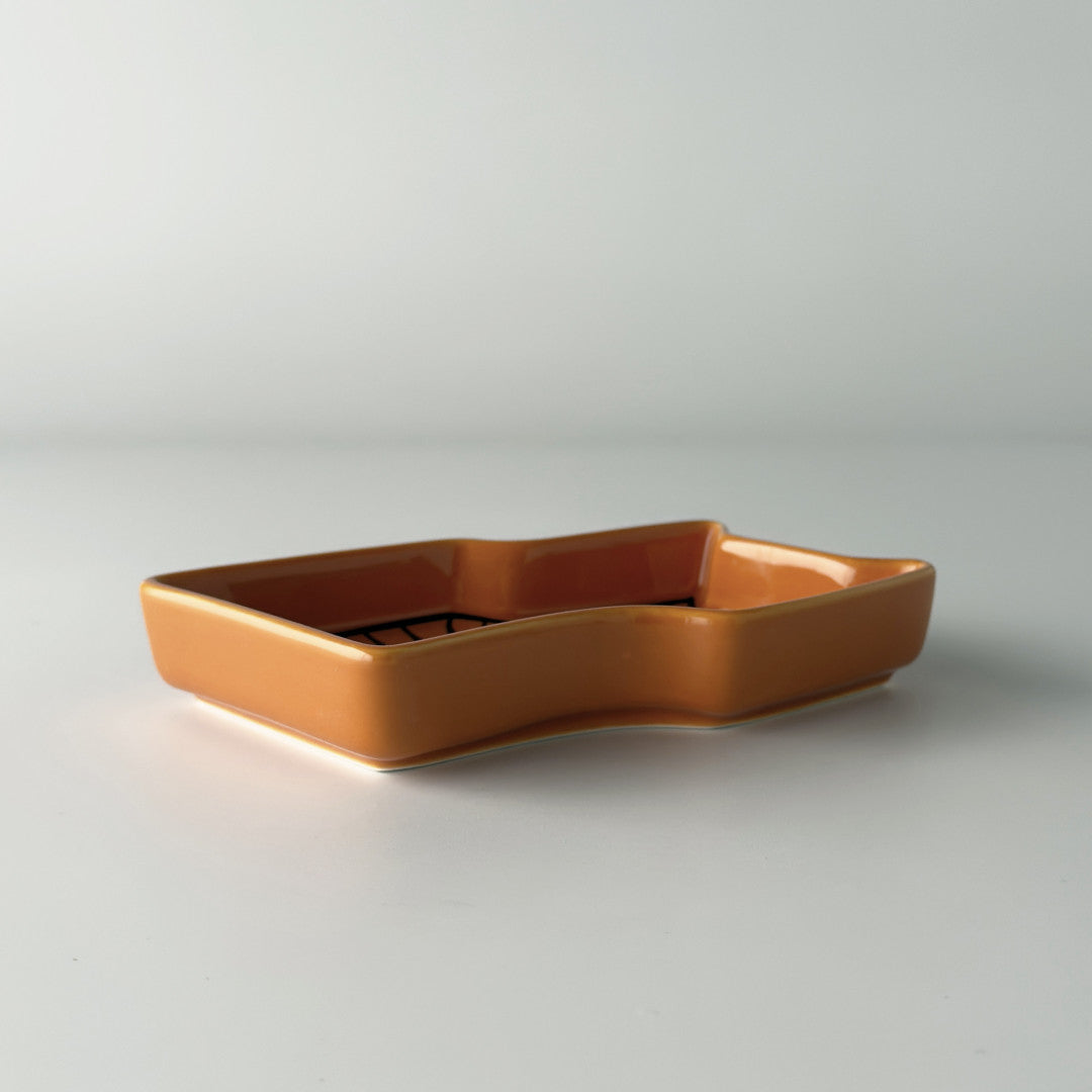 Hornsea Cat Trinket Dish Orange