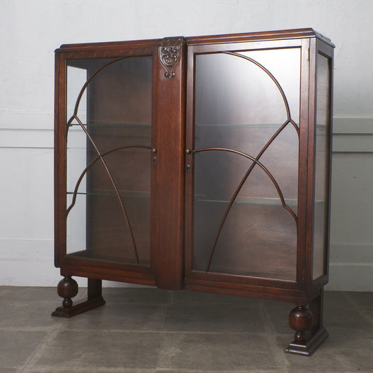 英国アンティーク ディスプレイ ガラスキャビネット