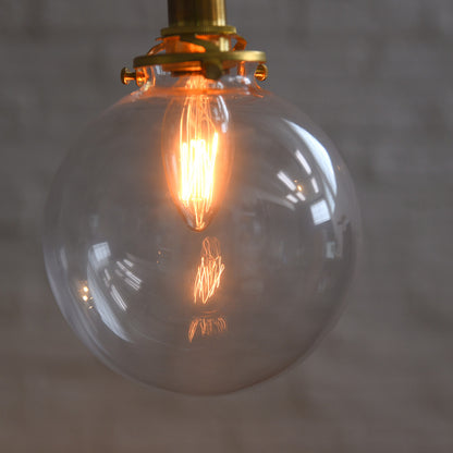 ガラス ラウンドクリア ペンダントライト