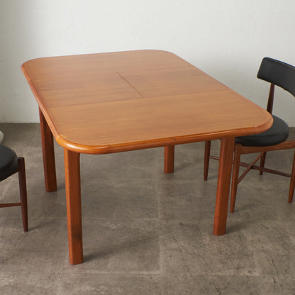 チーク材 エクステンションダイニングテーブル