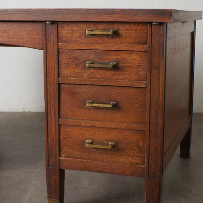 英国アンティーク 両袖デスク