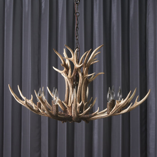 鹿角シャンデリア 9灯式