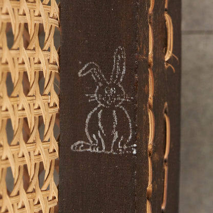 西洋クラシック 籐張り アームチェア / ジャンク品