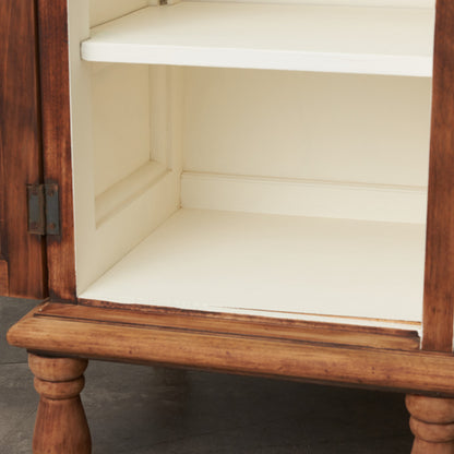 アンティーク ストリップド加工 ガラスキャビネット