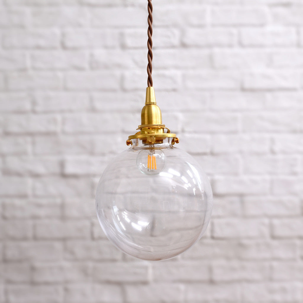 ガラス ラウンドクリア ペンダントライト