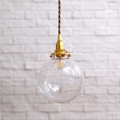 ガラス ラウンドクリア ペンダントライト