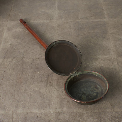 英国アンティーク 銅製 ベッドウォーミングパン