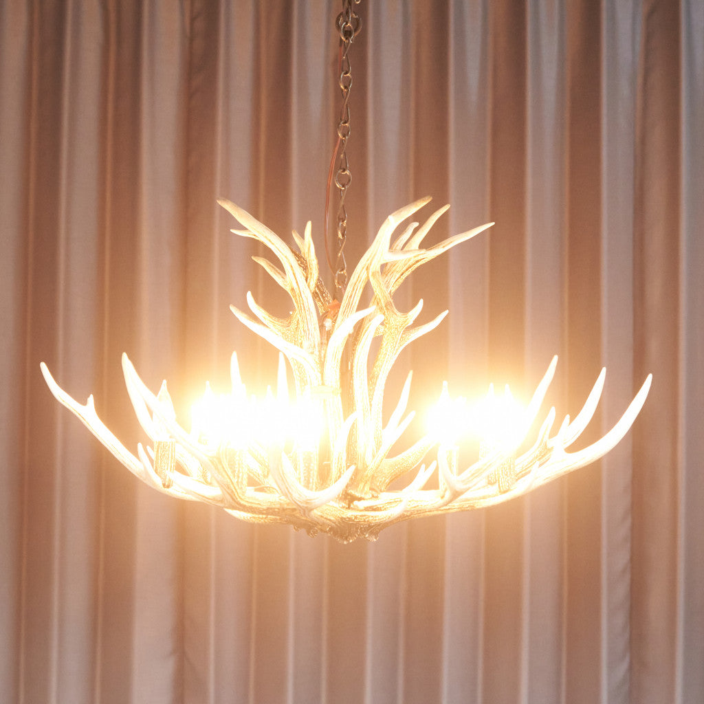 鹿角シャンデリア 9灯式