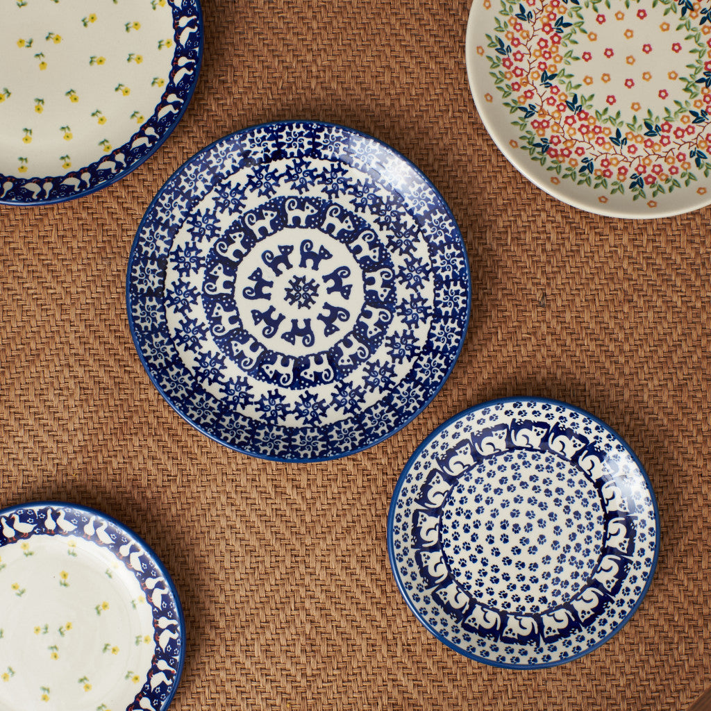 ポーリッシュポタリー プレート ネコ B 17cm